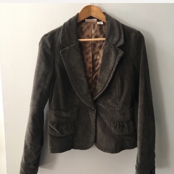 DKNY JEANS velvety cord double collar blazer - Picture 1 of 5